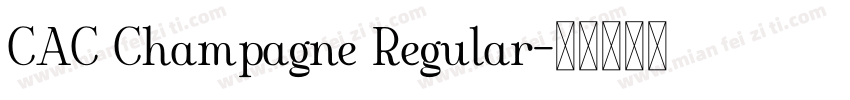 CAC Champagne Regular字体转换